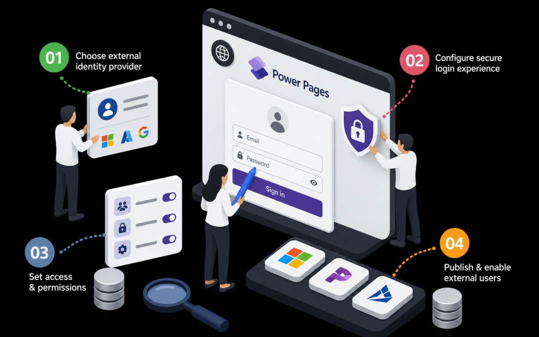 Create a Power Pages Site login for an external user